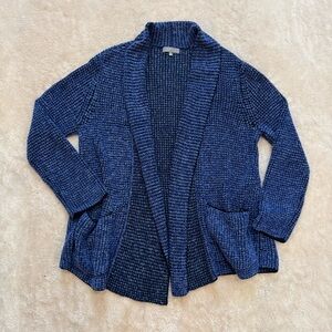 Habitat Clothes To Live In Open Cardigan Blue Heather Cotton Long Sleeve Sz S